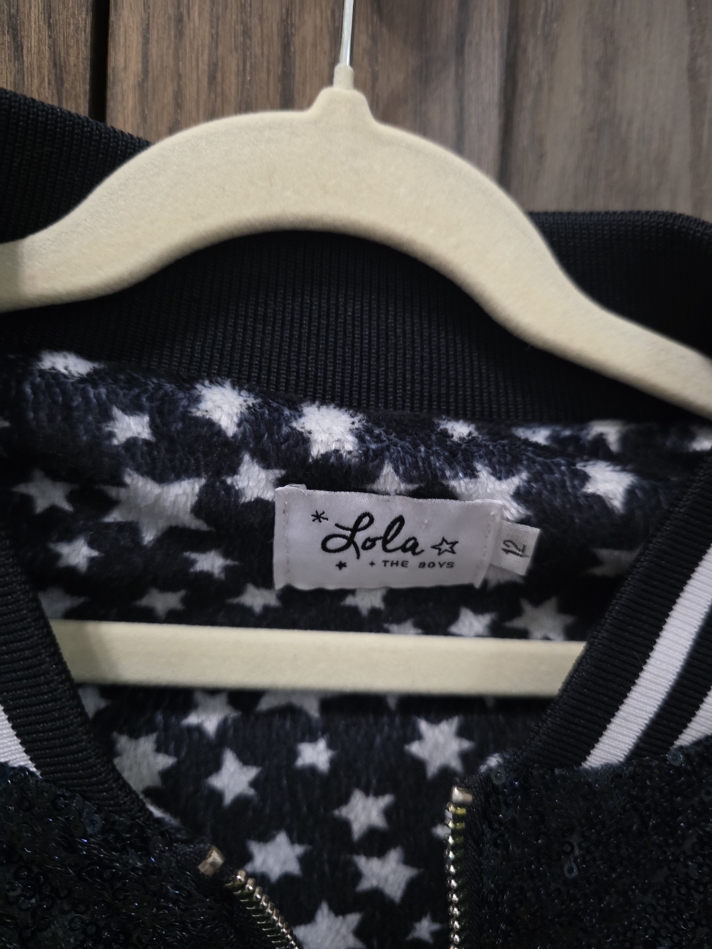 Lola + The Boys Sequin Bomber Jacket - Picture 3 of 4